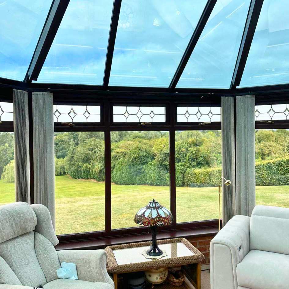 Beautiful aluminium conservatory living room 